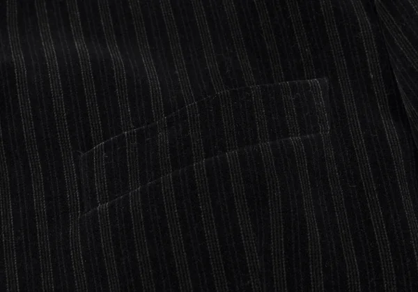 ドルチェ&ガッバーナDOLCE&GABBANA ストライプベロアチェンジポケットジャケット 黒48 K-106283_005