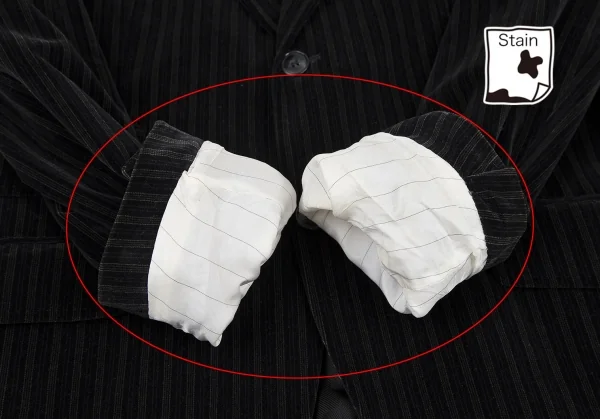 ドルチェ&ガッバーナDOLCE&GABBANA ストライプベロアチェンジポケットジャケット 黒48 K-106283_008