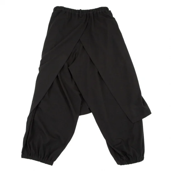 サイトs'yte ストレッチギャバジンラップスカート付きバルーンパンツ 黒3 K-106303_011