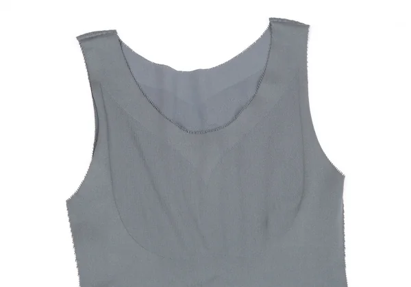 イッセイミヤケ ミーISSEY MIYAKE me A-POC INSIDE ストレッチロゴジャガードタンクトップ グレーF K-106331_006