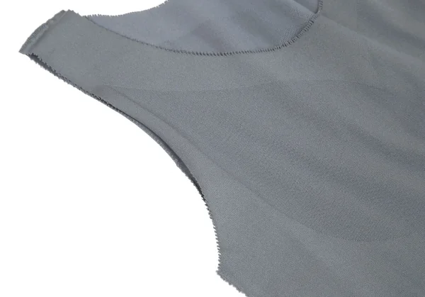 イッセイミヤケ ミーISSEY MIYAKE me A-POC INSIDE ストレッチロゴジャガードタンクトップ グレーF K-106331_008