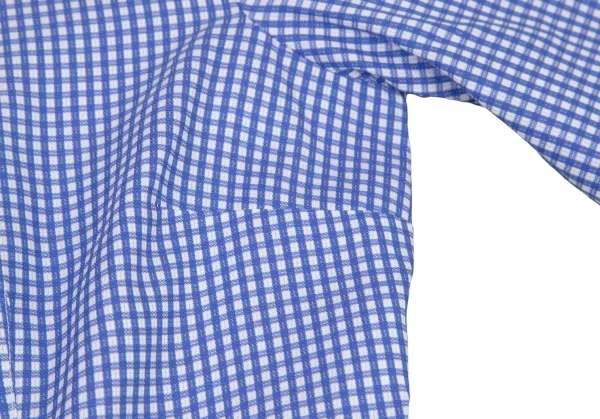 ドリスヴァンノッテンDRIES VAN NOTEN コットンチェッククレリックシャツ 白青36 K-106349_006