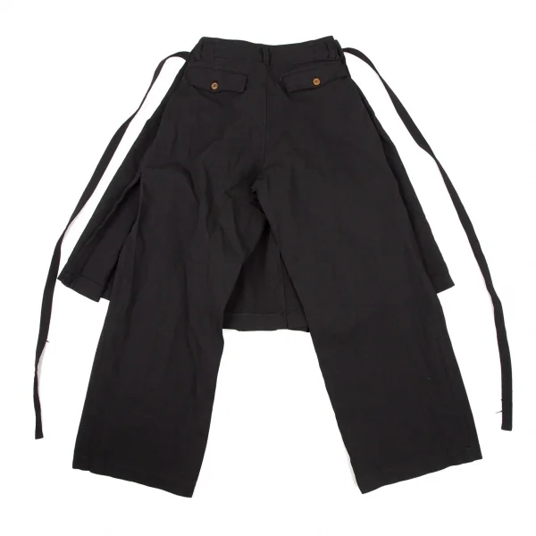 コムデギャルソンCOMME des GARCONS エステル製品染めスカートパンツ 黒S K-106389_014