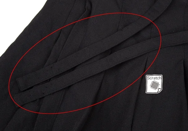 コムデギャルソンCOMME des GARCONS エステル製品染めスカートパンツ 黒S K-106389_003