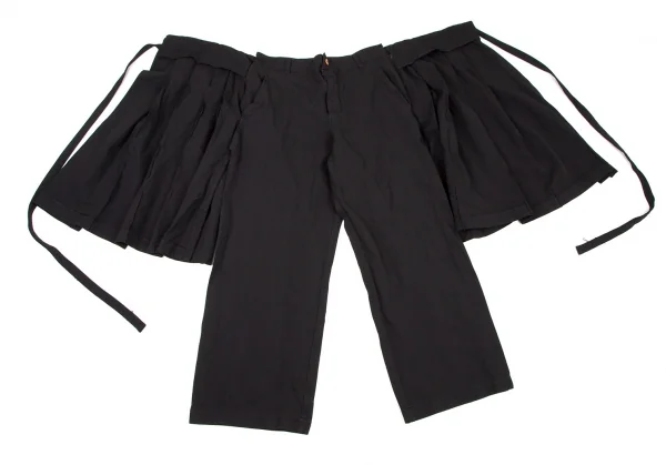 コムデギャルソンCOMME des GARCONS エステル製品染めスカートパンツ 黒S K-106389_008