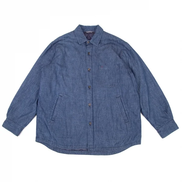 パパスプラスPapas+ 裏キルティングデニムカバーオールジャケット インディゴLL K-106411_001