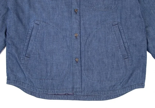 パパスプラスPapas+ 裏キルティングデニムカバーオールジャケット インディゴLL K-106411_012