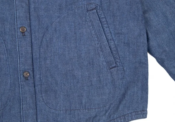 パパスプラスPapas+ 裏キルティングデニムカバーオールジャケット インディゴLL K-106411_013