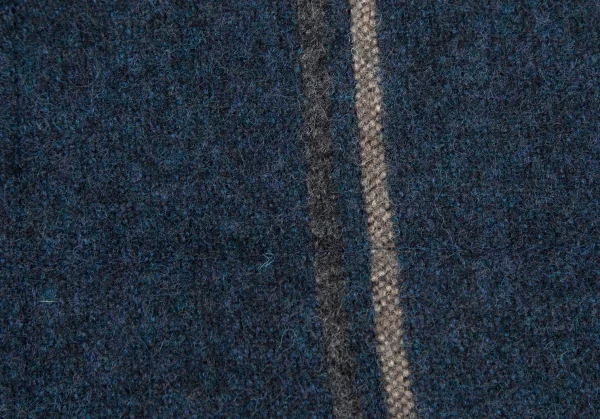 パパスプラスPapas+ ツイードスクエアキルティング中綿ジャケット 紺LL K-106412_014