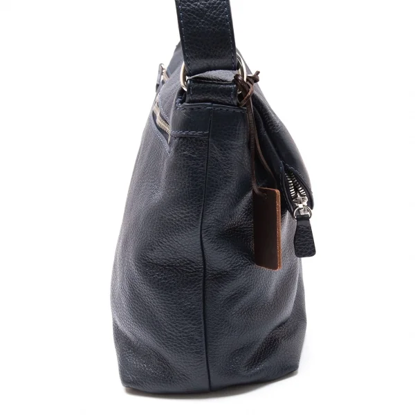 ステファノマーノSTEFANOMANO レザーフラップショルダーバッグ ネイビー K-106415_004