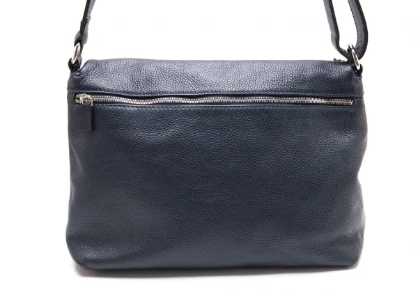 ステファノマーノSTEFANOMANO レザーフラップショルダーバッグ ネイビー K-106415_007