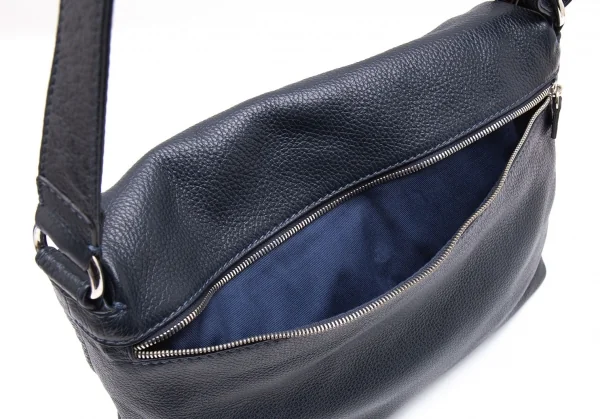 ステファノマーノSTEFANOMANO レザーフラップショルダーバッグ ネイビー K-106415_008