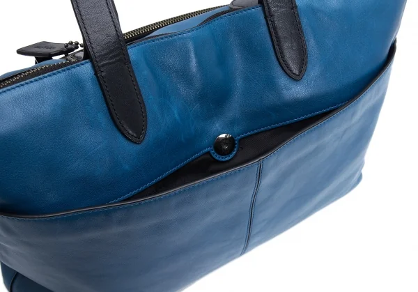 コーチCOACH バイカラーレザー2wayビジネスバッグ 青黒 K-106417_013