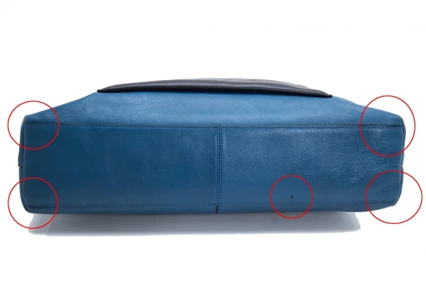 コーチCOACH バイカラーレザー2wayビジネスバッグ 青黒 K-106417_014