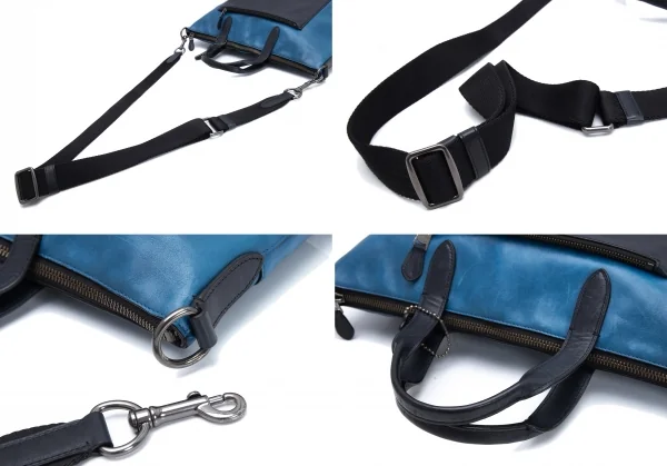 コーチCOACH バイカラーレザー2wayビジネスバッグ 青黒 K-106417_017