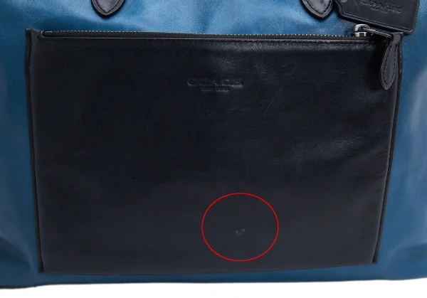 コーチCOACH バイカラーレザー2wayビジネスバッグ 青黒 K-106417_007