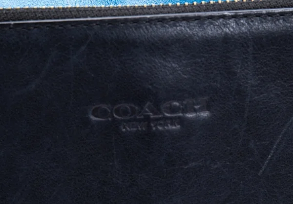 コーチCOACH バイカラーレザー2wayビジネスバッグ 青黒 K-106417_009