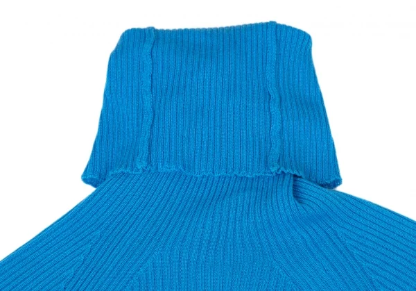 ヨウジヤマモト ファムYohji Yamamoto FEMME テンセルポリリブタートルネックニットセーター 青3 K-106424_006