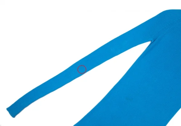 ヨウジヤマモト ファムYohji Yamamoto FEMME テンセルポリリブタートルネックニットセーター 青3 K-106424_007