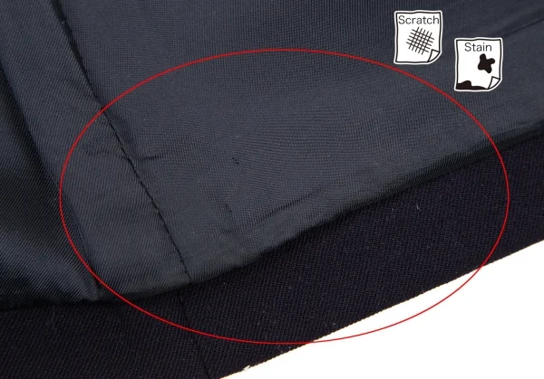 エンポリオアルマーニEMPORIO ARMANI ウール包みボタンノーカラージャケット 紺42 K-106429_014