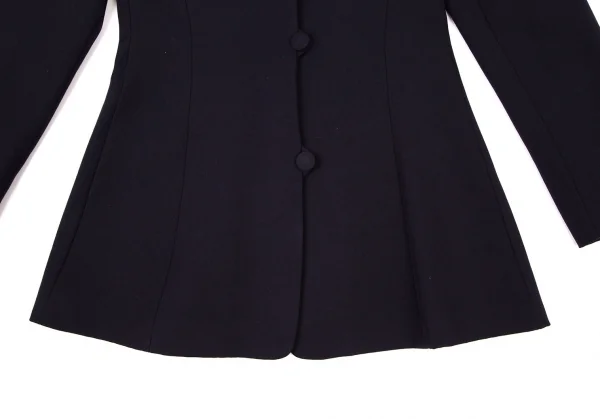 エンポリオアルマーニEMPORIO ARMANI ウール包みボタンノーカラージャケット 紺42 K-106429_009