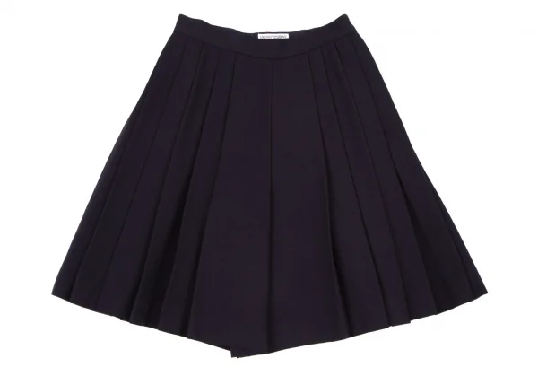 エンポリオアルマーニEMPORIO ARMANI ウールプリーツスカートパンツ 紺42 K-106430_002
