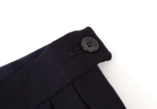 エンポリオアルマーニEMPORIO ARMANI ウールプリーツスカートパンツ 紺42 K-106430_004