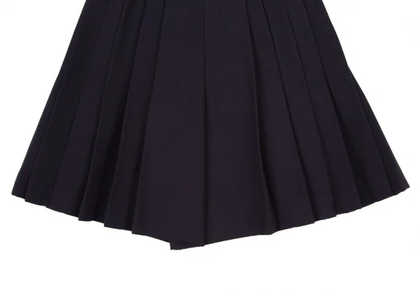 エンポリオアルマーニEMPORIO ARMANI ウールプリーツスカートパンツ 紺42 K-106430_006