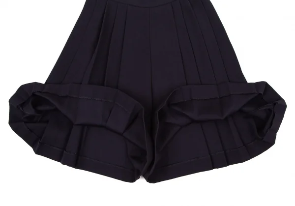 エンポリオアルマーニEMPORIO ARMANI ウールプリーツスカートパンツセットアップ 紺42 K-106431_017