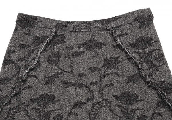 アツロウタヤマA/T ウールレーヨン花柄ジャガードスカート グレー38 K-106436_003