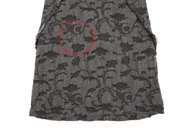アツロウタヤマA/T ウールレーヨン花柄ジャガードスカート グレー38 K-106436_007