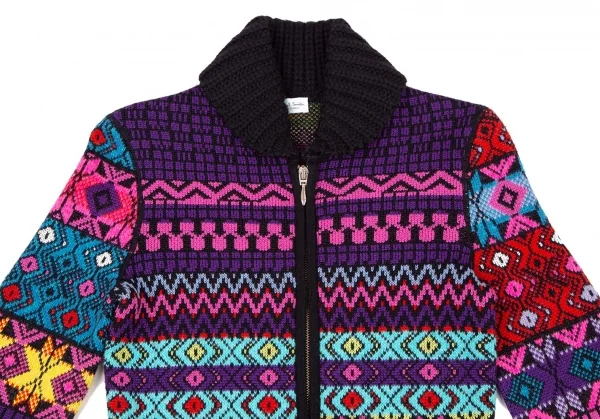 ポールスミス ウーマンPaul Smith women ウールジップアップカウチンニットセーター マルチ40 K-106440_003