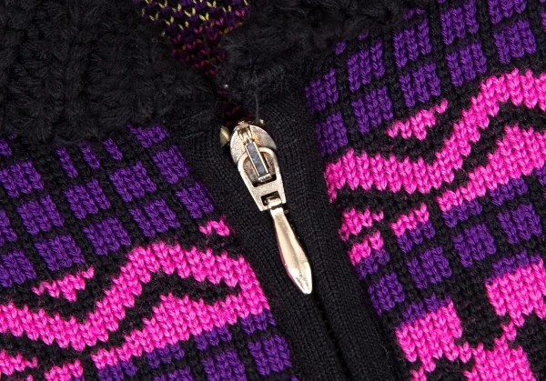 ポールスミス ウーマンPaul Smith women ウールジップアップカウチンニットセーター マルチ40 K-106440_005
