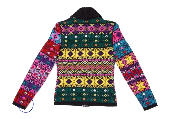 ポールスミス ウーマンPaul Smith women ウールジップアップカウチンニットセーター マルチ40 K-106440_009