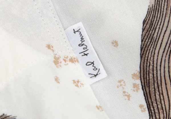 カールヘルムKarl Helmut レーヨン馬プリントオープンカラーシャツ 白茶黒M位 K-106464_007