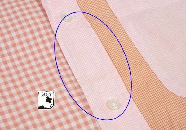 カールヘルムKarl Helmut クレイジーパターンギンガムチェックボタンダウンシャツ 白ピンクM K-106478_011