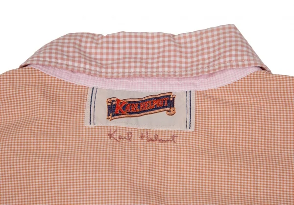 カールヘルムKarl Helmut クレイジーパターンギンガムチェックボタンダウンシャツ 白ピンクM K-106478_017