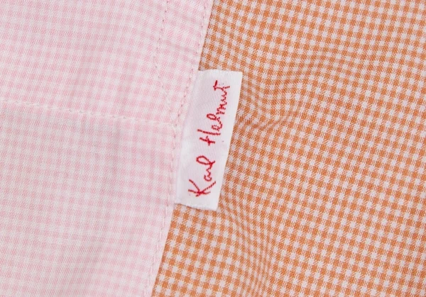 カールヘルムKarl Helmut クレイジーパターンギンガムチェックボタンダウンシャツ 白ピンクM K-106478_006