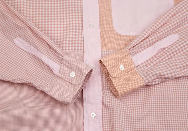 カールヘルムKarl Helmut クレイジーパターンギンガムチェックボタンダウンシャツ 白ピンクM K-106478_008