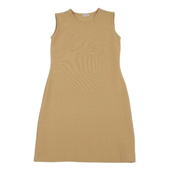 フォクシーラビッツFOXEY RABBITS ストレッチリブニットノースリーブワンピース マスタード38 K-106494_002
