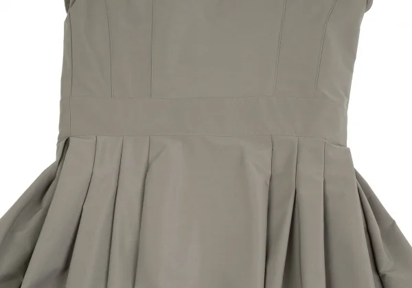 フォクシーニューヨークFOXEY NEW YORKストレッチポリスタンドカラージップシャツワンピース カーキ38 K-106496_012