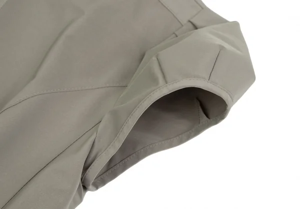 フォクシーニューヨークFOXEY NEW YORKストレッチポリスタンドカラージップシャツワンピース カーキ38 K-106496_005