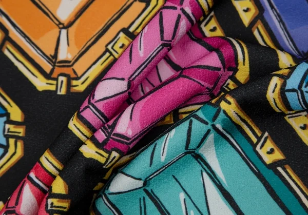 ブティックモスキーノ Boutique Moschino ジュエリー柄プリントノースリーブワンピース 黒マルチ40 K-106530_010