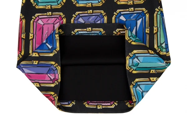 ブティックモスキーノ Boutique Moschino ジュエリー柄プリントノースリーブワンピース 黒マルチ40 K-106530_007