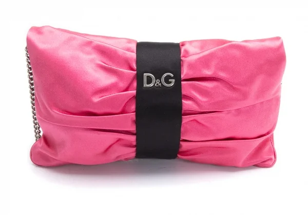 ディーアンドジーD&G リボン装飾チェーンショルダーバッグ ピンク K-106534_006