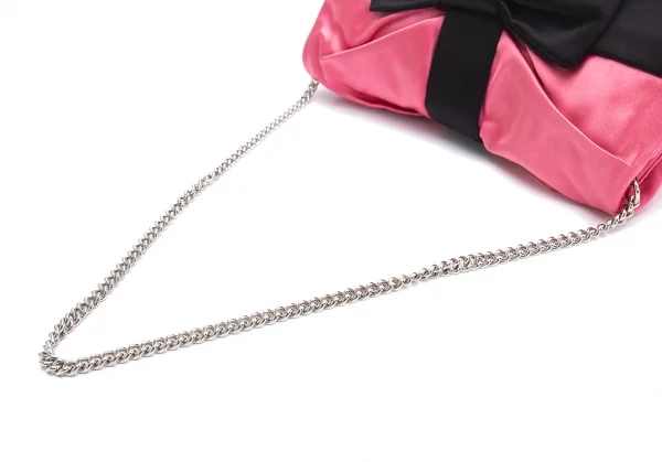 ディーアンドジーD&G リボン装飾チェーンショルダーバッグ ピンク K-106534_009
