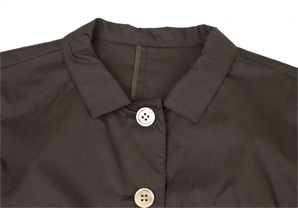 レキップ ヨシエイナバL'EQUIPE YOSHIE INABA コットン裾フリルシャツジャケット 茶38 K-106547_003