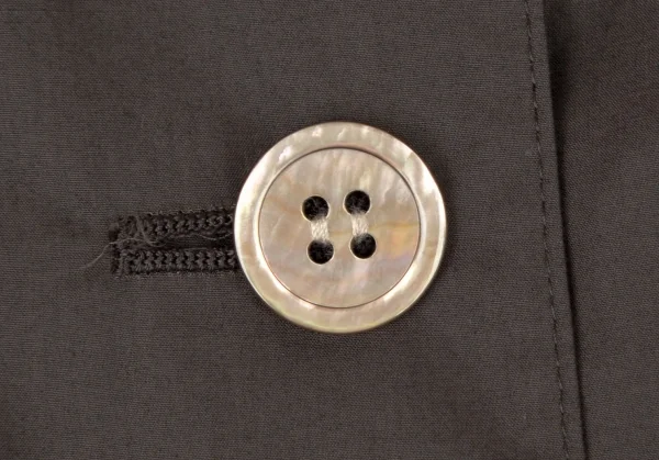 レキップ ヨシエイナバL'EQUIPE YOSHIE INABA コットン裾フリルシャツジャケット 茶38 K-106547_004