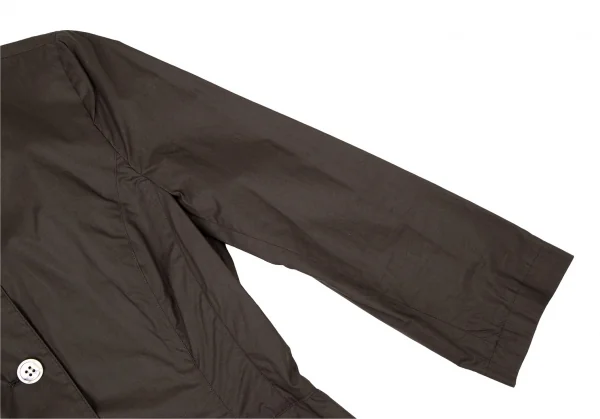 レキップ ヨシエイナバL'EQUIPE YOSHIE INABA コットン裾フリルシャツジャケット 茶38 K-106547_005