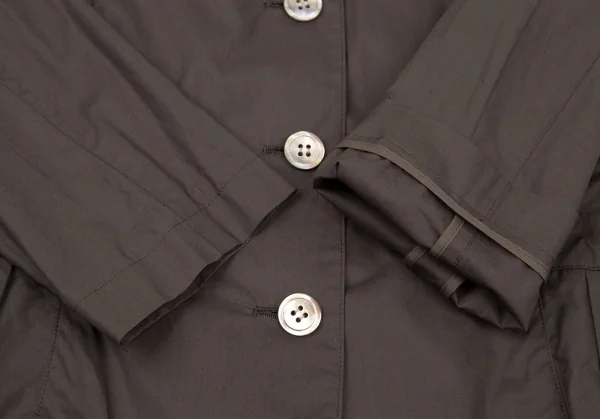 レキップ ヨシエイナバL'EQUIPE YOSHIE INABA コットン裾フリルシャツジャケット 茶38 K-106547_006